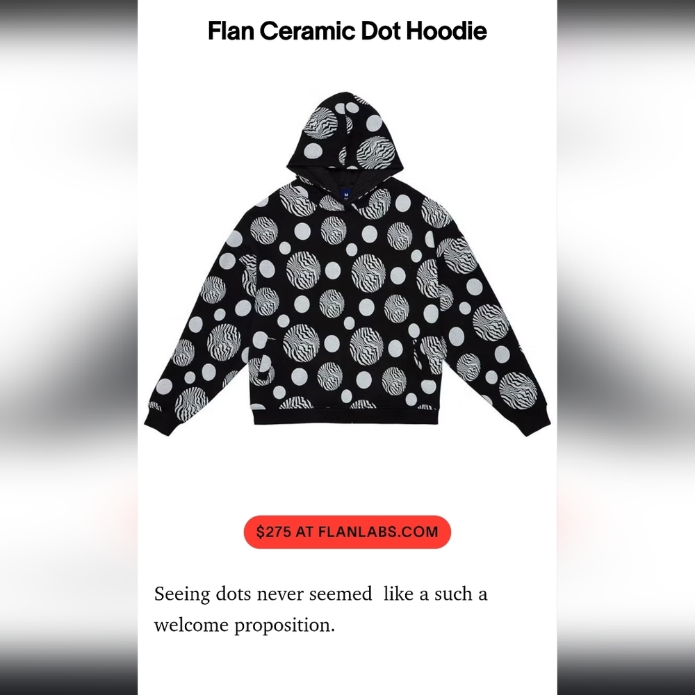 20 Coolest New Menswear Picks This Week Flan Ceramic DOT Hoodie Retails $295!